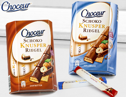 Choceur Schoko Knusper Riegel hořká čokoláda 10 ks 180 g