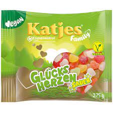 Katjes Family Glücksherzen 250g - kyselá ovocná srdce