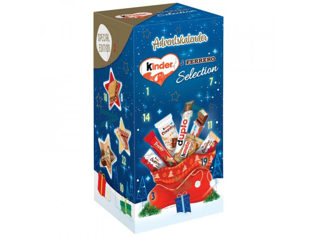 Ferrero Kinder Adventní kalendář 295g Special edition - modrý