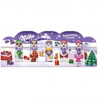 Milka Snowman Friends 5x15g mini sněhuláci