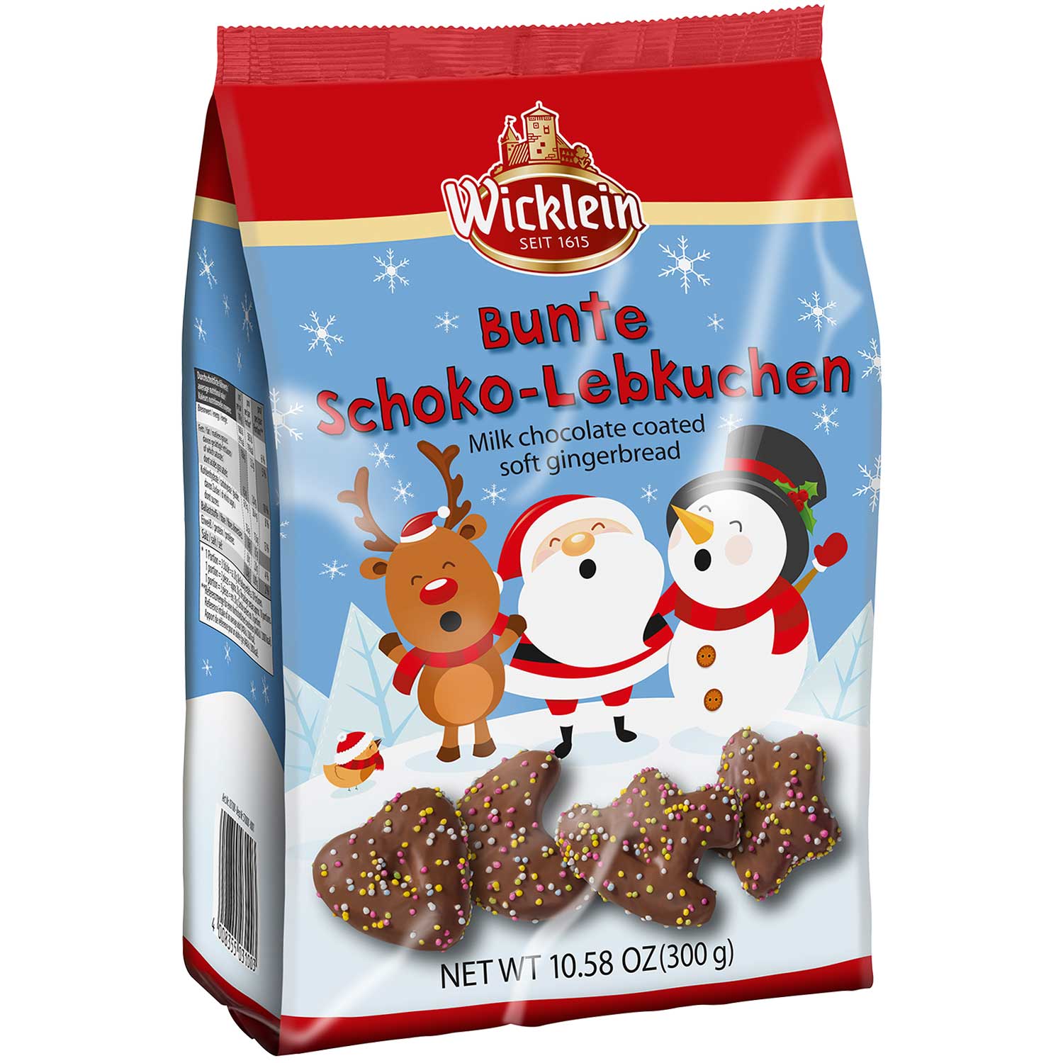 Wicklein Bunte Schoko-Lebkuchen 300g sáček