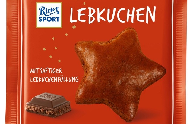 Ritter Sport perník 100g-Mléčná čokoláda plněná perníkovou hmotou