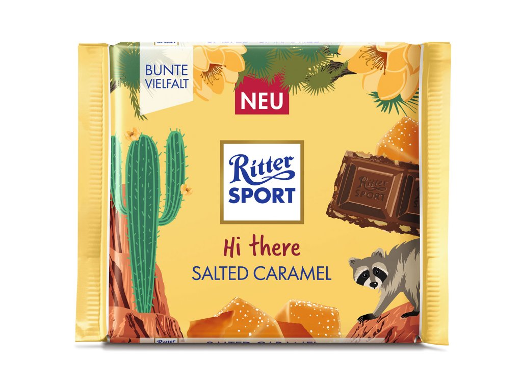 Ritter Sport mléčná čokoláda se slaným karamelem 100g