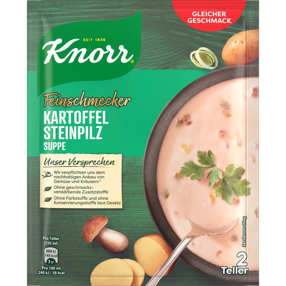 Knorr bramborovo - houbová krémová polévka 58 g 500 ml