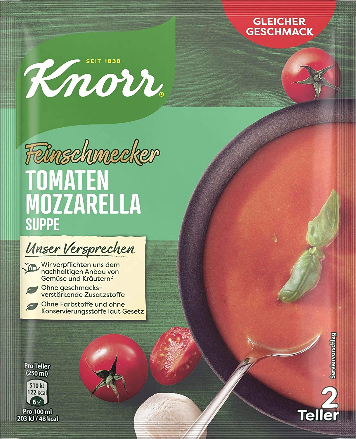 Knorr polévka premium - rajčatová s mozzarellou 64g 500 ml