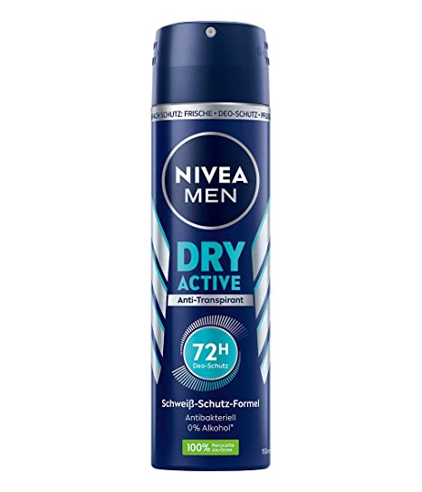 Nivea SPREJ DEODORANT PRO MUŽE DRY ACTIVE 150ml 72 h