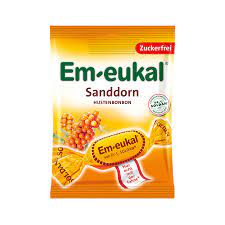 Em-eukal Rakytníkové bonbóny bez cukru, 75 g
