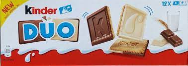 Ferrero kinder Duo Sušenky z bílé a mléčné čokolády 12 ks, 150 g
