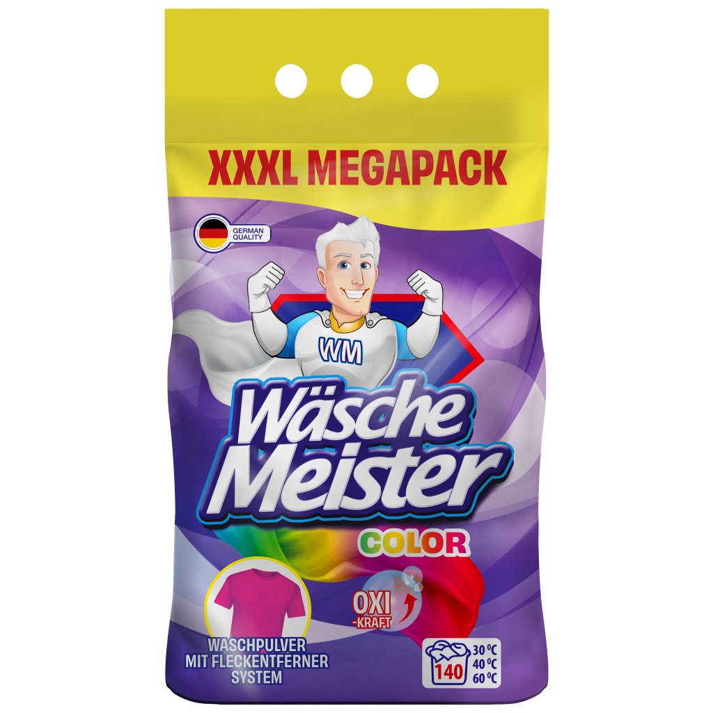 WascheMeister Color 10,5 kg 140 PD prací prášek 