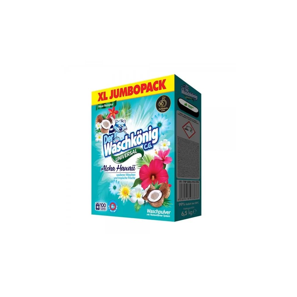 WaschKönig prací prášek 6,5 kg Aloha Hawaii Universal - 100 dávek LIMITOVANÁ edice!!!