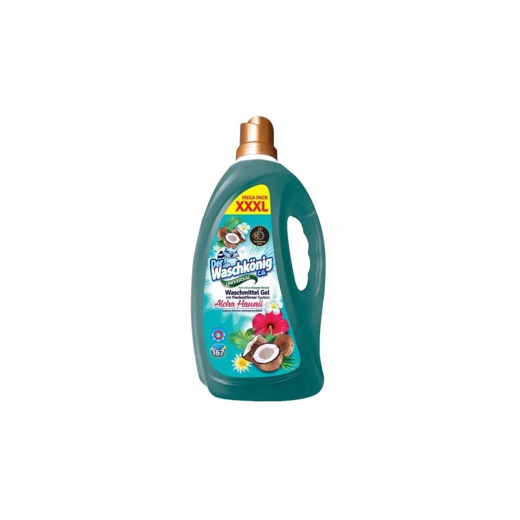 WaschKönig gel 5,01L ALOHA Universal - 167 WL -  LIMITOVANÁ edice!!!
