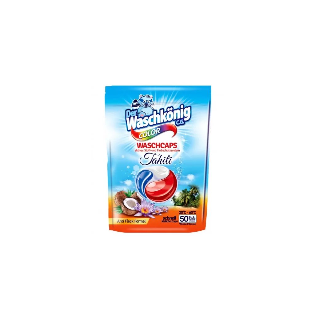 WaschKönig kapsle na praní TRIOCAPS Tahiti Color 50ks - Limitovaná edice!!!
