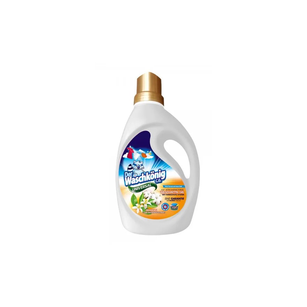 WaschKönig gel 3L Orangen Und Baumwollextrakt Universal - 100 WL - LIMITOVANÁ edice!!!