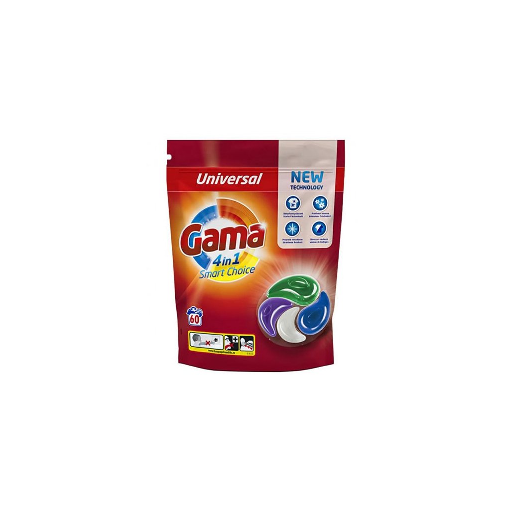 Vizir Gama Caps XL Univerzální Prací kapsle se svěží vůní 60 dávek