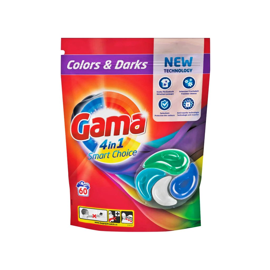 Vizir Gama Caps XL Color Prací kapsle se svěží vůní 60 dávek