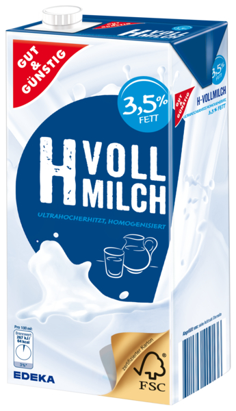 Plnotučné mléko 1.Litr 3,5% tuku