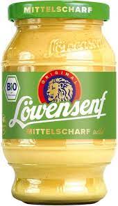 Löwensenf Bio hořčice - středně pálivá ve skle 250 ml