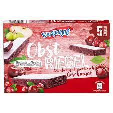Knusperone Obstriegel - Ovocné tyčky 150g - Višeň&Brusinka