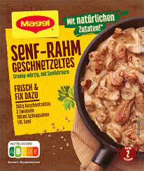 Maggi Fix für Senf Rahm Geschnetzeltes cremig und würzig 29g - 100% natürliche Zutaten