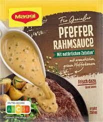 Maggi Pfeffer Rahmsauce - instantní omáčka premium - pepřová, smetanová na 250 ml omáčky