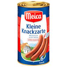 Meica Würstchen Knackzarte - Extra křupavé vepřové párky v plechu