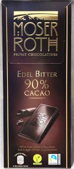 Moser Roth Hořká Čokoláda 90% Kakao 125g