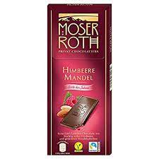 Moser Roth hořká čokoláda Malina Mandle 125g