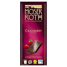 Moser Roth hořká čokoláda brusinka 125 g