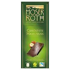 Čokoláda MOSER ROTH GEROSTETE HASELNUSS 125g - lískový oříšek