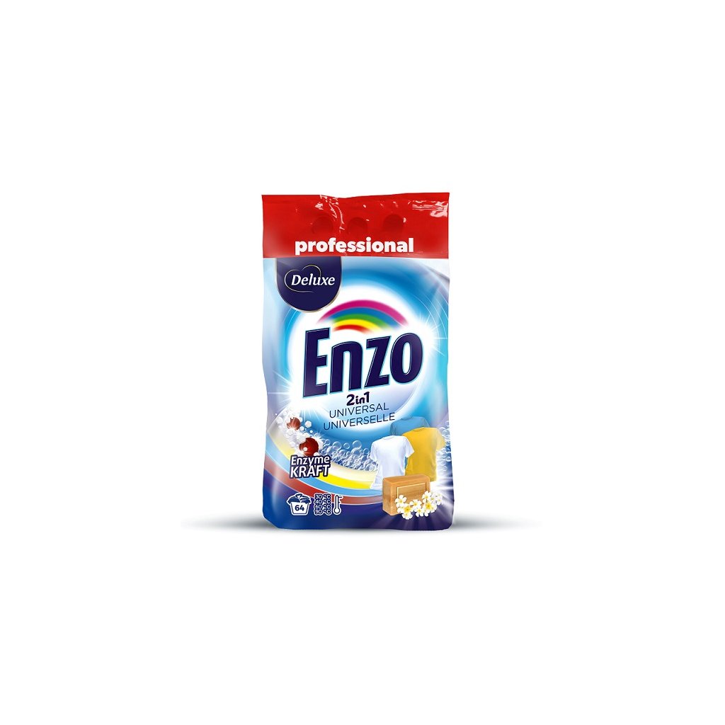 Deluxe Enzo prací prášek Professional 4,5kg 2in1 Universal - 64 dávek