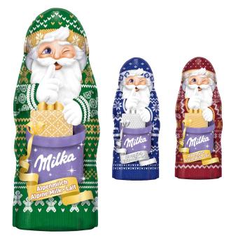 Milka Santa Claus Alpine Milk Design Edition 90g - Dutá figurka Santa Clause