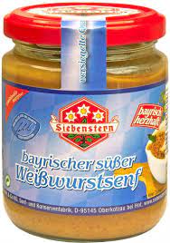 Siebenstern bayerischer Weißwurstsenf „süß“ 240ml