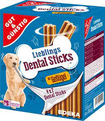 Gut & Günstig Dental Sticks mit Geflügel - dentální drůbeží tyčinky 4x180g 720 g