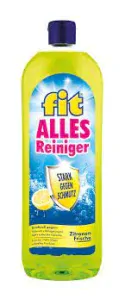 Fit Alles Reiniger Citrus na čištění podlah, povrchů stěn, koupelen, toalet, skla a plastů 1 litr (žlutý)