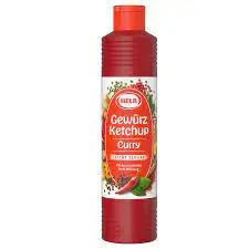 Hela Curry Gewürz Ketchup LEICHT scharf 800ml - lehce pálivý