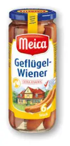 Meica Geflügel Wiener drůbeží vídeňské párky 6 ks 540g