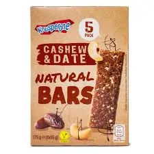 KNUSPERONE přírodní tyčinka - kešu oříšek, datle 175 g