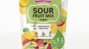 Sweet Land Fruit Mix sour vegan ovocné želé bonbóny - 180 g