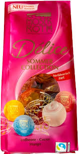 Moser Roth Délice čokoládové pralinky - 140 g jahoda, mango, kokos - Letní kolekce