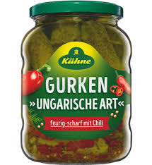 KUHNE GURKEN - pikantní okurky na maďarský způsob 670 g