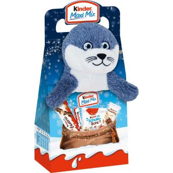 Kinder Maxi mix s vánočním plyšákem tuleň - 'Frida Flosse' 133g