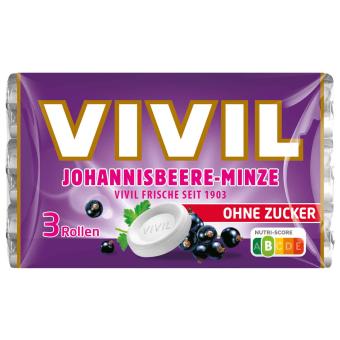 Vivil černý rybíz - máta bez cukru 3 kusy