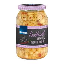 Edeka Česnek nakrájený, s chilli a olejem 95 g