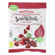 Sweet land granatapfel sauerkirsche bonbony 250g - višeň, granátové jablko