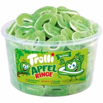 Trolli jablečné kroužky 150 ks DÓZA