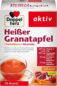 Doppel herz Horké granátové jablko + Rakytník + Acerola 10 sáčků