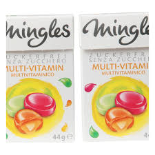 MINGLES Bonbóny bez cukru 44 g multivitamínové bonbóny
