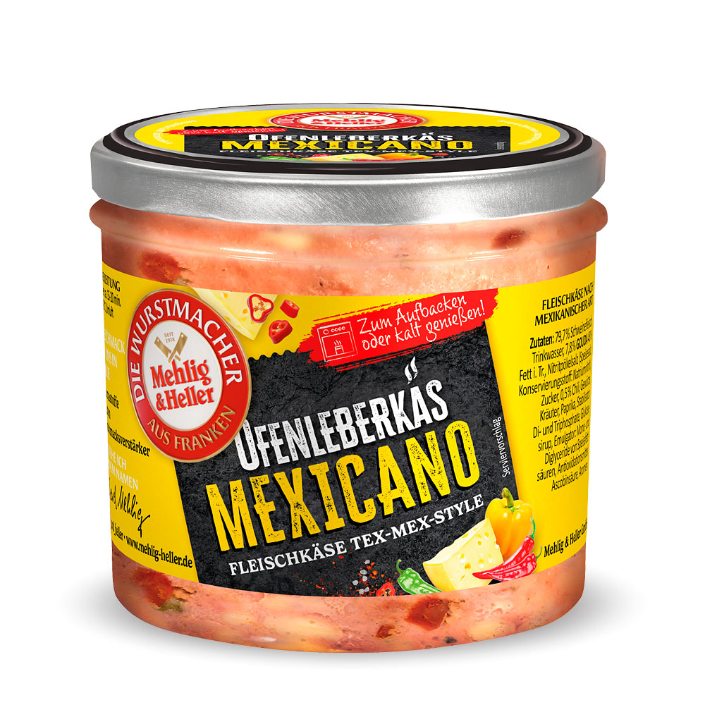 Mehlig & Heller MEXICANO Leberkäse Chilli & Cheese 250 g