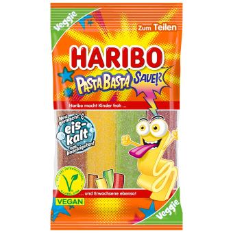 Haribo Pasta Basta kyselé veganské ovocné proužky 160g