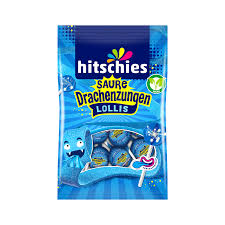 Hitschies barvící kyselá lízátka s malinovou příchutí, 8 ks, 128g
